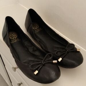 Vince Camuto Eryn Black Ballet Flats Slip on Shoes